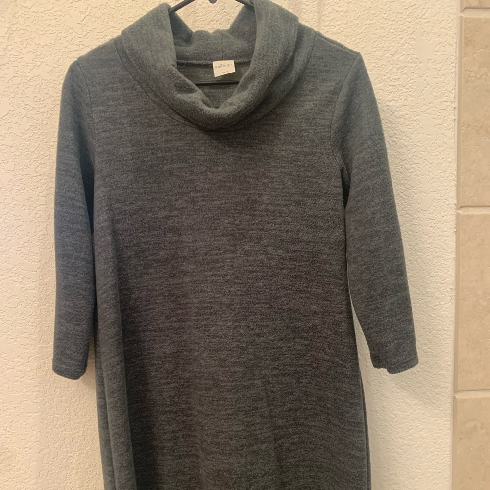 Cowl neck, knit dress